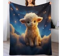 PAZZK Mouton Mignon Plaid Canape Couverture Polaire Flannel Tapis Douillet Couverture De Luxe À Chaud À Jet Polaire Lavable À La Machine Facile À Manipuler (140×180cm)