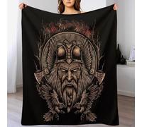 PAZZK Mythe Viking Couverture pour Enfants Adultes - Couverture Lourde, Flannel, Couverture Super Douce Et Moelleuse - Respirante, Hypoallergénique, pour Lit Ou Canapé(150×200cm)