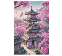 PAZZK Puzzle 1000 Pièces en Bois de Hêtre, Style Japonais, Puzzle Rectangulaire 78x53cm, Cadeaux pour Adultes et Enfants à partir de 12 ans