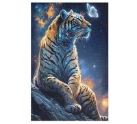 PAZZK Puzzle en Bois de 1000 Pièces, Puzzle de Tigre pour Adultes et Enfants, Cadeaux pour Adultes et Enfants, 78×53cm