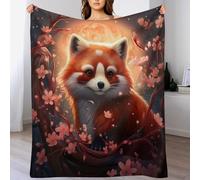 PAZZK Renard Plaid Canape Couverture Polaire Flannel Tapis Douillet Couverture De Luxe À Chaud À Jet Polaire Lavable À La Machine Facile À Manipuler(130×180cm)