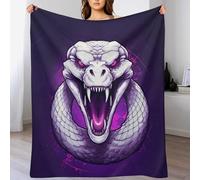PAZZK Serpent Plaid Couverture Polaire, Couverture en Flannel Épaisse Douce Et Confortable pour Lit Moelleux Et Chaud pour Canapé Ou Lit （150×200cm）
