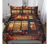 PAZZK Style Japonais Ensemble De Literie 3D Housse De Couette, Ultra Doux Microfibre 3 Pièces avec Taie d'oreiller, avec Fermeture À Glissière, pour Enfants Adultes Double (200x200cm)