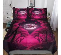 PAZZK Style Japonais Housse De Couette pour Enfants Adultes Housse Couette Parure De Lit en Douce Microfibre avec Fermeture Éclair 3 Pièces avec Taie d'oreiller King (220x240cm)