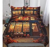 PAZZK Style Japonais Parure De Lit pour Enfants Adultes Hypoallergique Housse De Couette Et Taies d'oreiller 3 Pièces Douce Microfibre Coton Housse De Couette King (220x240cm)