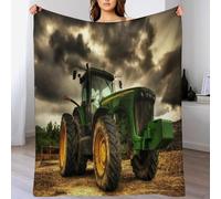 PAZZK Tracteur Plaid Couverture Polaire, Couverture en Flannel Épaisse Douce Et Confortable pour Lit Moelleux Et Chaud pour Canapé Ou Lit（180×200cm）