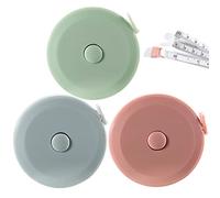 Pazzlas 3 Pièces Metre Ruban 1.5m, Double Face Mesurer la Taille Mètre Ruban, Rétractable pour Regime Couture Tailleur Couturiere