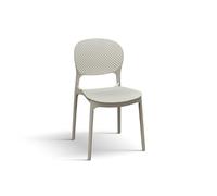 PAZZO DESIGN Chaise Anita, Lot de 4 chaises, couleur marron, chaises en polypropylène, chaises de cuisine, chaise de salle à manger, empilables - id_2058