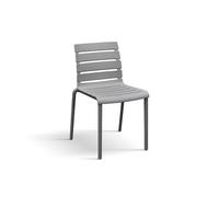 PAZZO DESIGN Chaise Brad, Ensemble De 6 Chaises, Gris, Chaises Polypropylène, Chaises De Cuisine, Chaises De Salle À Manger Empilables - id_2040