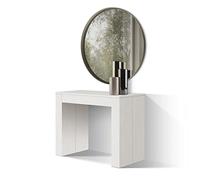 PAZZO DESIGN, Table console extensible Angelo, couleur frêne blanc, jusqu'à 12 convives, table console pour cuisine à économie d'espace, fabriquée en Italie, de 45 à 300 cm - id_1978