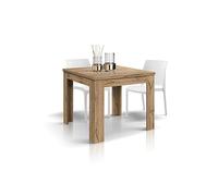 PAZZO DESIGN Table Extensible Brigitte, Chêne Rustique, Mélaminé, Table Cuisine, Made in Italy, 90x90 cm - id_1900