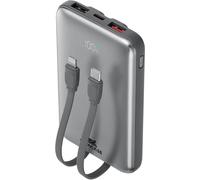 PB 10000mAh USBC+2A+2Cbl USBC+Lightning PD30W Gris