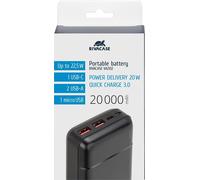 PB 20.000mAh Fast Charge QC/PD 22.5W Noir