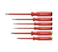 PB Swiss Tools Assortiment de 6 tournevis d'électricien entièrement isolés à fente et Pozidriv