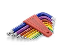 PB Swiss Tools Jeu de 9 tournevis coudés hexagonaux avec tête sphérique revêtue par pulvérisation