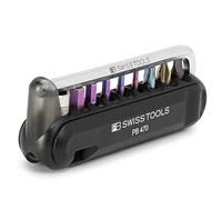PB Swiss Tools Outil multifonction pour vélo PB 470-100 % fabriqué en Suisse - Outil multifonction avec embouts, tournevis coudé, adaptateur, démonte-pneu pour VTT, vélo de route, vélo électrique