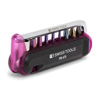 PB Swiss Tools PB 470 Outil multifonction pour vélo 100% fabriqué en Suisse avec embouts, tournevis coudé, adaptateur, démonte-pneus pour VTT, vélo de route, vélo