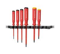 PB Swiss Tools PB Swiss Tools Jeu de 6 tournevis d'électricien pour visà fente et Phillips, 100% isolés, Nombre de tournevis: 4/2 Quantité:1