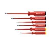 PB Swiss Tools PB Swiss Tools Jeu de 6 tournevis d'électricien Slim pour visà fente et Phillips, 100% isolés, Nombre de tournevis: 4/2 Quantité:1