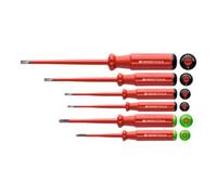 PB Swiss Tools PB Swiss Tools Jeu de 6 tournevis d'électricien Slim pour visà fente et Pozidriv, 100% isolés, Nombre de tournevis: 4/2 Quantité:1