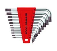 PB Swiss Tools PB Swiss Tools Jeu de clés hexagonales coudées, 12 pcs, T6-T45, porte-outils plastique Quantité:1