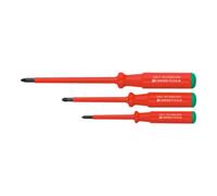 PB Swiss Tools Jeu de tournevis Pozidriv, Classic entièrement isolé, Nombre de tournevis: 3