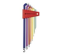 PB Swiss Tools PB Swiss Tools RainBow Jeu de clés hexagonales en porte-outils plastique 9 pcs 1,5-10mm 100 degrés Quantité:1