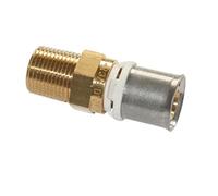 PB TUB Raccord laiton nickelé multicouche fixe mâle 15x21, 16 mm, sans plomb 3/4" - 20 - Raccord et tube