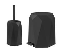 PB410- Ensemble Diamant Poubelle 5L et Brosse WC Sotufab - Couleurs - Noir