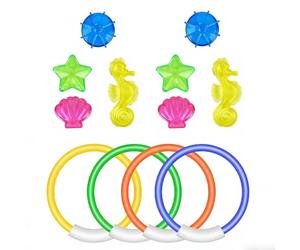 PBAHAUP 12 Pièces Jouet de Plongée Colorés avec Anneaux de Plongée Pierres Précieuses pour Enfants,Chercheurs de Trésors Jeux de Piscine,Anneaux de Plongée pour L'Entraînement sous-Marin