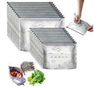 PBAHAUP 40 Pièces Sacs De Conservation Alimentaire Réutilisables Pour Congélation Et Rangement Sous Vide Maison, Organisateurs Parfaits Pour Viandes, Poissons, Légumes Et Collations