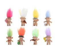 PBAHAUP 8 Pièces Mini-Poupées Trolls, Troll Vintage En Pvc, Poupée Porte-Bonheur, 8 Cm, Charmante Collection De Petits Gars Mignons, Projet D'École, Artisanat, Cadeaux De Fête (A)