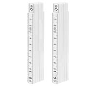 PBAHAUP Règle Pliante 2 Pièces 1M Mètre Pliant en Plastique Résistant, Double Lecture pour Mesure Précise, Outil de Bricolage Incassable pour Maison et Atelier