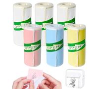 PBAHAUP Rouleaux de Papier pour Appareil Photo Enfant, 6 Rouleaux de Papier Thermique Adhésif pour Mini Imprimante, Stimule la Créativité des Enfants avec des Photos Instantanées et Colorées