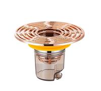 PBDEIOEOE Dispositif Anti-refoulement, Bouchon Anti-odeurs for canalisation d'égout, 1 pièce, for Cuisine et Salle de Bain, WC à Fermeture Automatique(Gold)