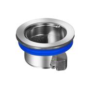 PBDEIOEOE Dispositif Anti-refoulement, Bouchon Anti-odeurs for canalisation d'égout de Cuisine et Salle Bain, Couvercle en cuivre, crépine, Joint d'étanchéité(Silver)