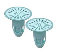 PBDEIOEOE Dispositif Anti-refoulement, Lot de 2 Bouchons vidange à clapet for lavabo, Filtre Cheveux et passoire for Baignoire(Green)