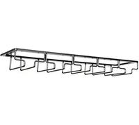 PBDEIOEOE Étagère suspendue en verre, Support À Verres Vin Double Couche En Métal Suspendu Sous Le Meuble Mural Multicolore Rangée 2-7(Black,Row 5)