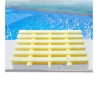 PBDEIOEOE Grille de Drainage à débordement, Grilles de Drainage de Piscine Grille de Drainage en Plastique ABS Beige Plusieurs largeurs Paquet de 1 2 4 6 10(Beige 9.8in,6pcs)