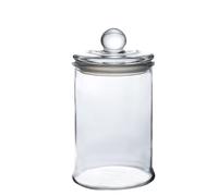 PBDEIOEOE Pots à confiture, Glass Food Storage Jar With Lid Pack Of 2 Clear Multiple Sizes(750ml)
