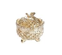 PBDEIOEOE Pots à confiture, Glass Storage Jar For Candy Dried Fruit Cookies Sugar Jewelry With Lid Multicolor(Brown)