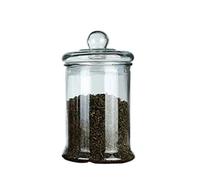 PBDEIOEOE Pots à confiture, Glass Storage Jars Pack of 2 Multiple Sizes Clear for Tea Coffee Nuts Dried Fruit(1200ML)