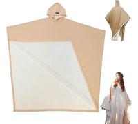 PBFELY Cape à Capuche Lesté, Nouveau Lesté 2025, Cape à Manches Longues Surdimensionnée Unisexe, Blanc crémeux, taille unique