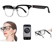 PBFELY Lunettes intelligentes avec AI, lunettes de traduction IA 2025 avec traduction en temps réel, lunettes Bluetooth avec traduction plus de 110 langues, lunettes intelligentes multifonctionnelles