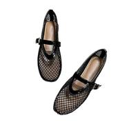 PBHGMGEBLV Ballerines Plates en Maille for Femmes, Chaussures en résille for Femmes, Grande tête Ronde, Respirantes et Confortables(39EU)