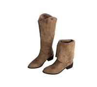 PBHGMGEBLV Bottes de cowboy longues style western rétro à deux usages for femmes, idéales for toutes les occasions(Apricot,39EU)