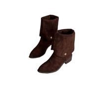 PBHGMGEBLV Bottes de cowboy longues style western rétro à deux usages for femmes, idéales for toutes les occasions(Brown,36 EU)