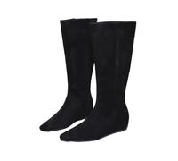 PBHGMGEBLV Bottes hautes for femmes, simples et tendance, polyvalentes, à talon moyen, élégantes(Black,37EU)