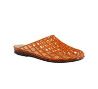 PBHGMGEBLV Pantoufles Tendance for Femmes, Chaussures en gelée, Bout fermé, Demi-Pantoufles, Chaussures d'été polyvalentes, Chaussures de Plage décontractées(Orange,38EU)