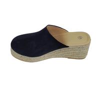 PBHGMGEBLV Sandales compensées en tissu tendance for femmes, plateforme, bout fermé, talons espadrilles, for l'extérieur(Black,36 EU)
